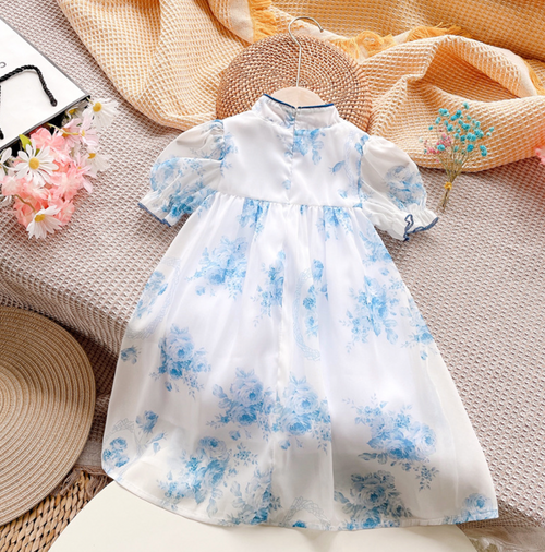 Pre Order : Chinese Painting Chiffon Cheongsam