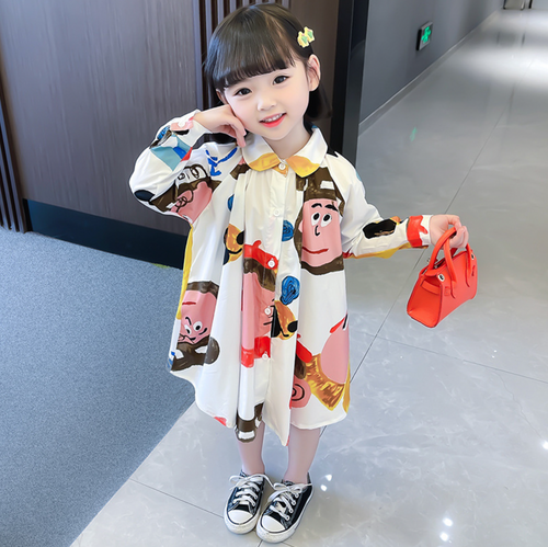 Pre Order :  Cheer Cotton Long Sleeve Dress (White)