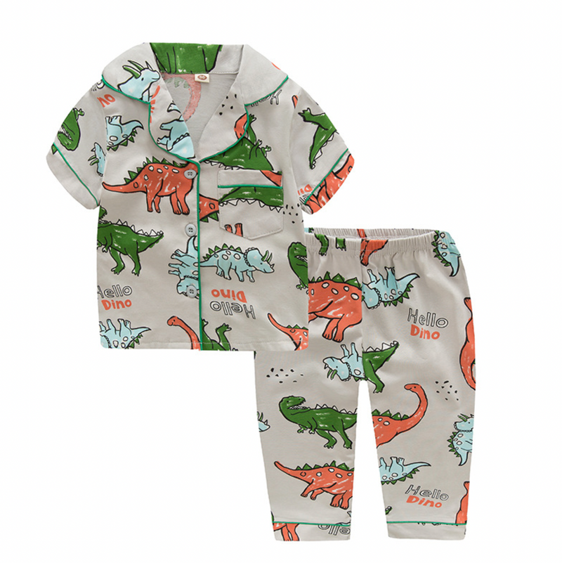 Pre-Order : Hello Dinor Collar Pajamas Set