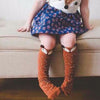 Ready Stock - Baby Fox Knee Length Socks (Camel)