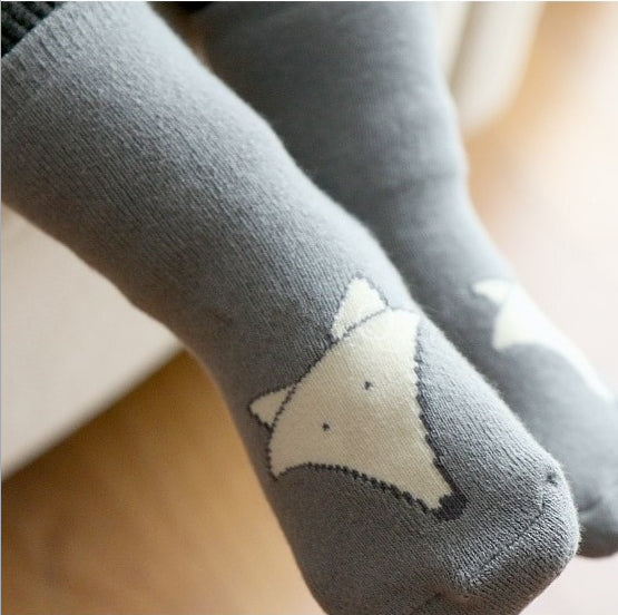Ready Stock - Baby Fox Socks (Grey)
