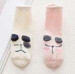 Ready Stock : The Doggie With The 3D Brow Socks (Beige)