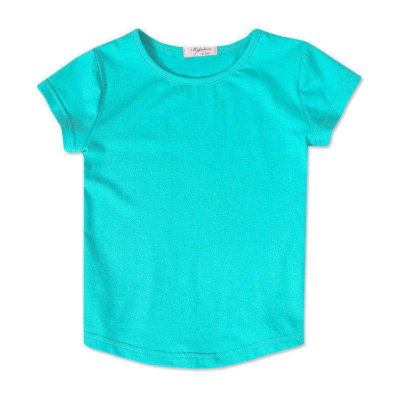 Ready Stock : Tiffany Blue Plain Short Sleeve T-Shirt