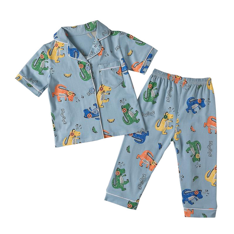 Pre-Order : Musical Dinor Collar Pajamas Set