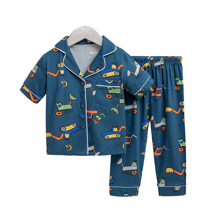 Pre-Order : Excavator Collar Pajamas Set