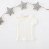 Ready Stock : Key Hole Shoulder Top (White) - Restocked Batch 4