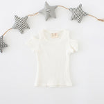 Ready Stock : Key Hole Shoulder Top (White) - Restocked Batch 4