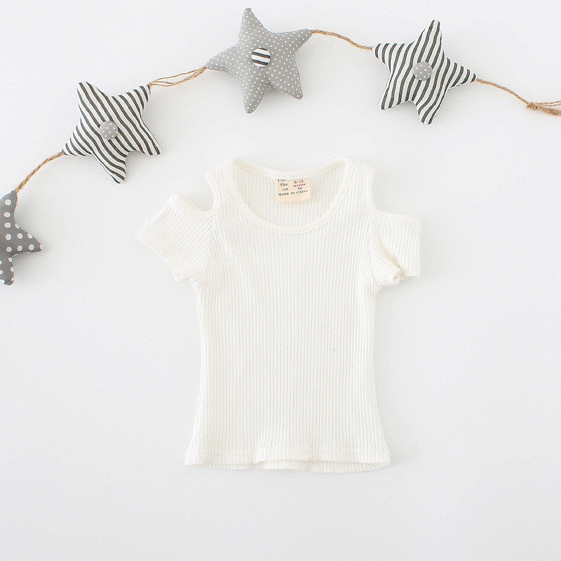 Ready Stock : Key Hole Shoulder Top (White) - Restocked Batch 4