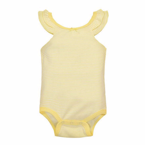 Ready Stock : Baby Yellow Stripes Sleeveless Romper