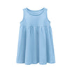 Pre Order :  Plain Blue Sleeveless Dress