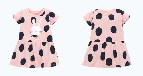 Ready Stock : Bunny Polka Dots Dress