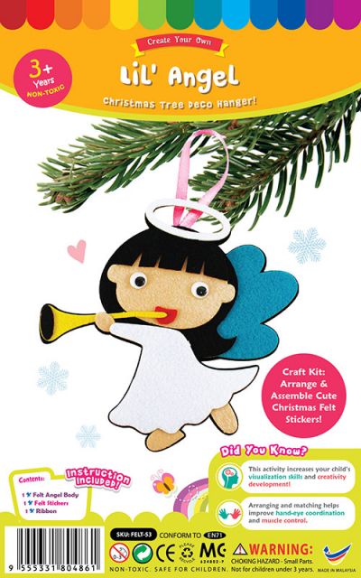 READY STOCK : FELT CHRISTMAS DECO HANGER DIY KIT (Little Angel)