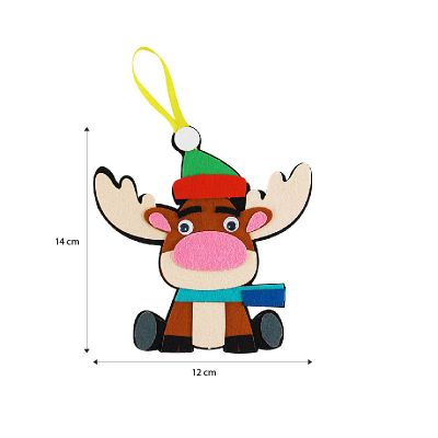 READY STOCK : FELT CHRISTMAS DECO HANGER DIY KIT (Reindeer)
