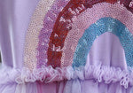 Pre Order :  Rainbow Sequin Dress (Purple )