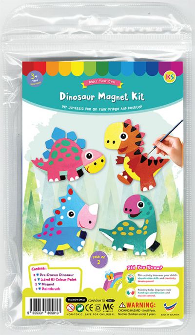 READY STOCK : DINOSAUR MAGNET DIY KIT (PACK OF 2)