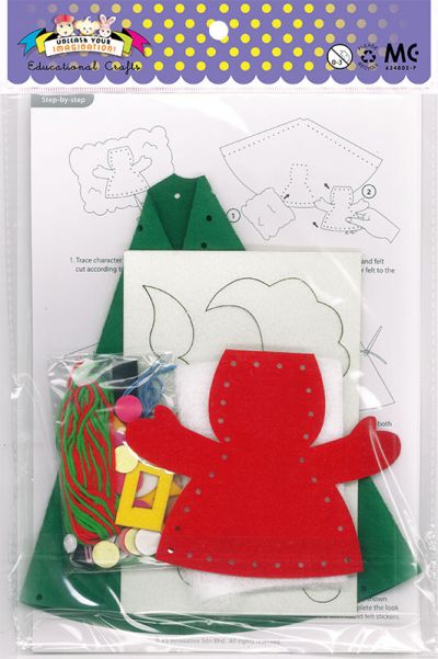 READY STOCK : FELT CHRISTMAS 3D HAT DIY KIT (4 designs available)