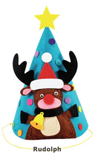 READY STOCK : FELT CHRISTMAS 3D HAT DIY KIT (4 designs available)