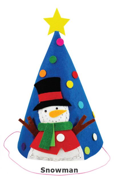 READY STOCK : FELT CHRISTMAS 3D HAT DIY KIT (4 designs available)
