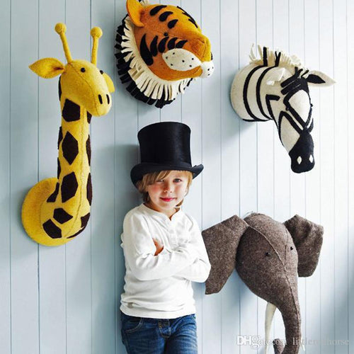 PRE-ORDER : INS Children Room Felt Animal Head Deco (Various Design)
