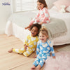 Ready Stock : Blue Heart Girl Pajamas Set