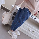 Ready Stock : Polka Dots Harem Jeans Pants