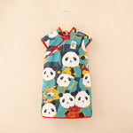 Pre-Order : Girl Cotton Cheongsam (Design 6 - Panda)