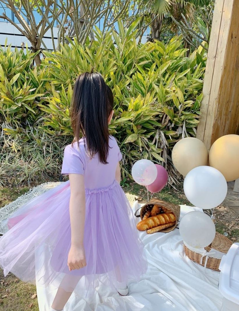 Pre Order :  Rainbow Sequin Dress (Purple )