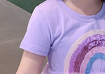 Pre Order :  Rainbow Sequin Dress (Purple )