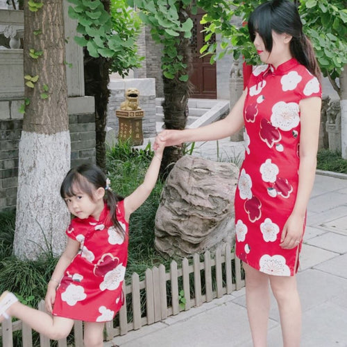 Pre-Order : Blossom Mother Daughter Matching Cheongsam