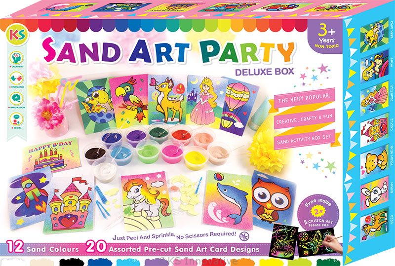 READY STOCK : SAND ART PARTY PACK DELUXE BOX