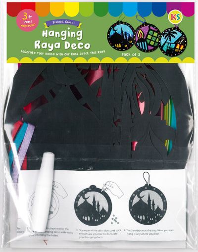 READY STOCK : HARI RAYA STAIN GLASS ART KITS (3 in 1)