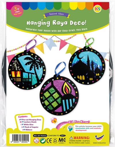 READY STOCK : HARI RAYA STAIN GLASS ART KITS (3 in 1)