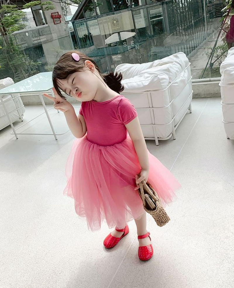Ready Stock : Sharp Pink Tutu Dress