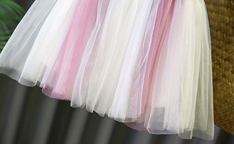 Pre Order :  Rainbow Sequin Dress (White )